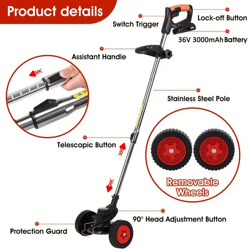 Australia Shop™ Cordless Grass Trimmer – Lightweight & Adjustable for Effortless Lawn Care