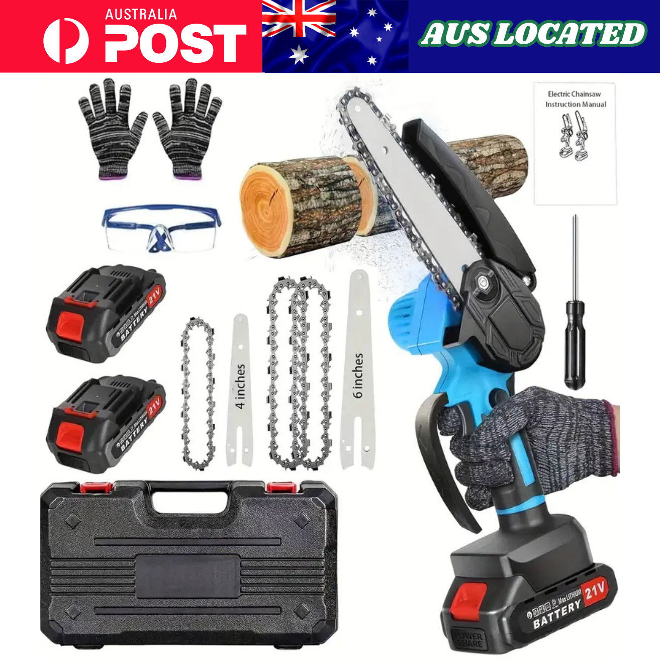 Australia Shop™ Cordless Mini Chainsaw – Compact Cutting Power Anywhere