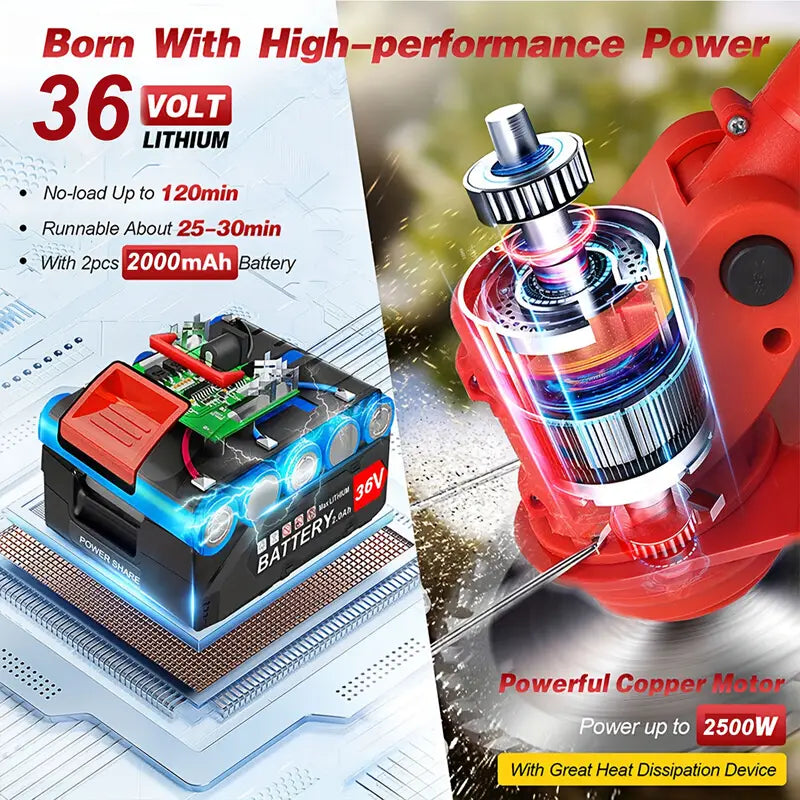 Australia Shop™ Cordless Grass Trimmer – Lightweight & Adjustable for Effortless Lawn Care